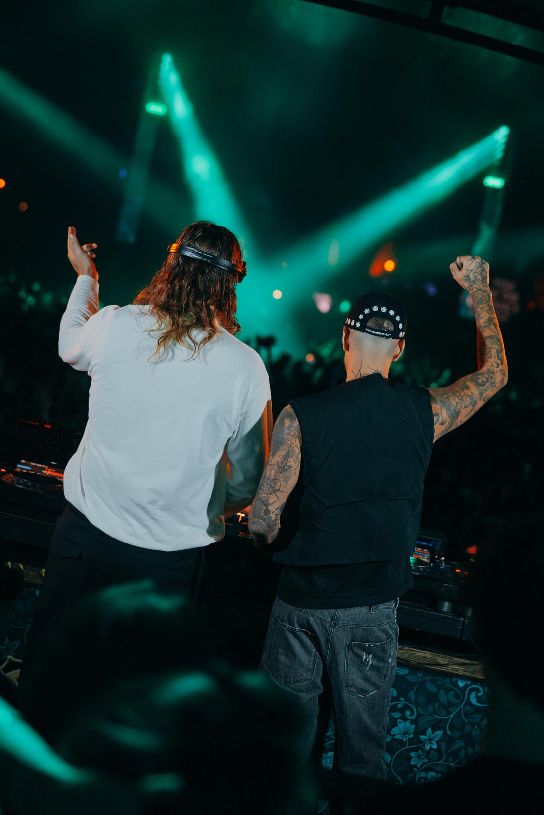 tomorrowland picture of rave showcasing 2 djs.