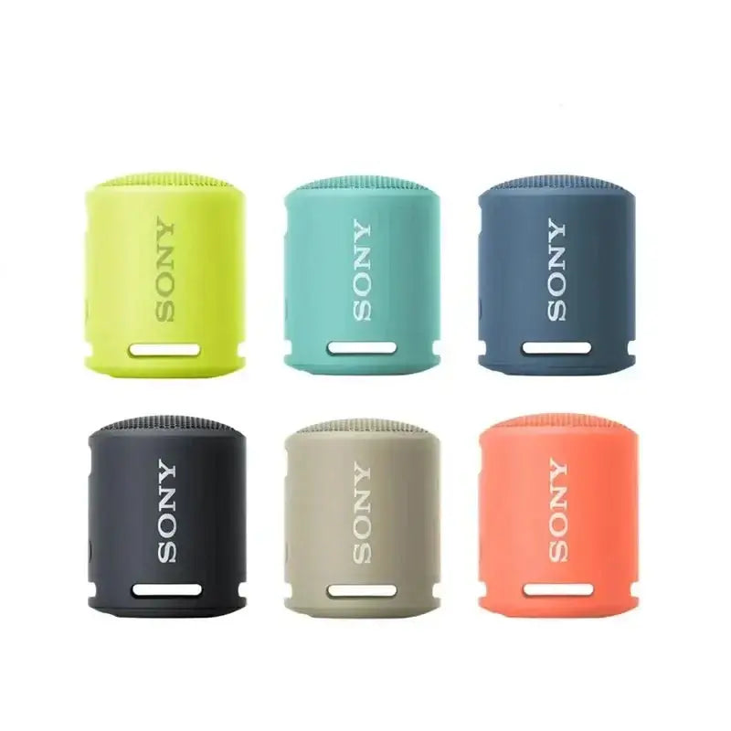 Colorful Sony portable speakers ideal for EDM and festivals, featuring deep bass and powerful sound for electronic music lovers.