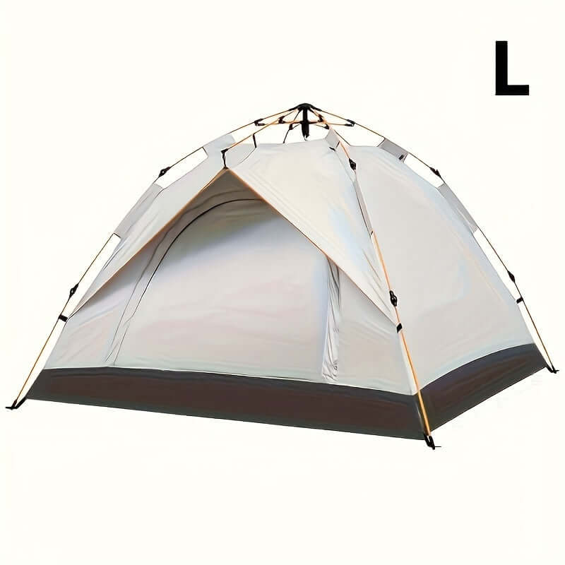 Waterproof camping tent with automatic setup, UV protection, and carbon-fiber poles for 3-7 people, large size.