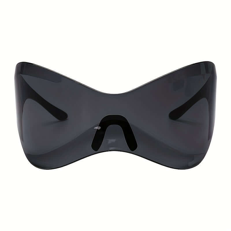 Y2K Cyberpunk Shield Sunglasses with Mirror Lens for Parties and Festivals