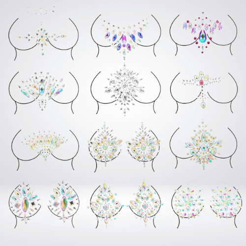 rhinestone nipple pasties