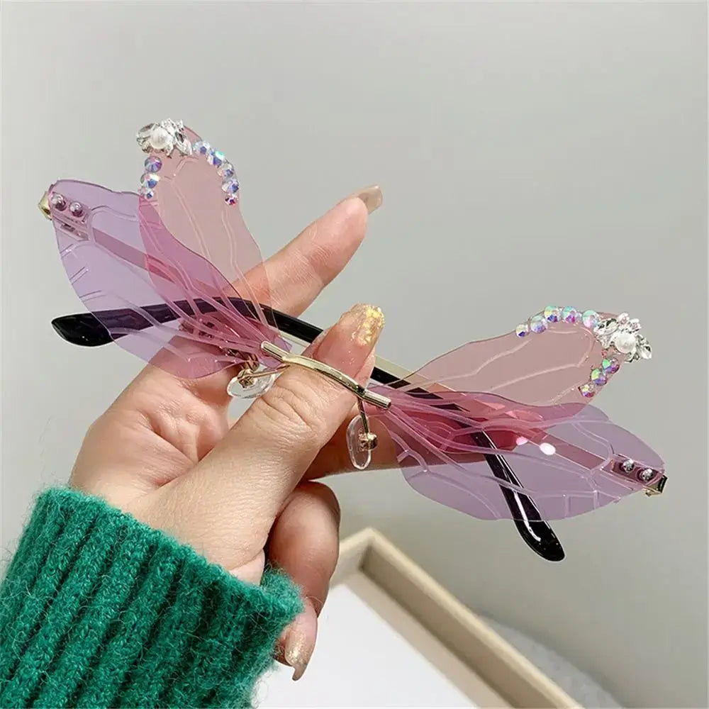 Dragonfly wings glasses