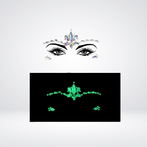 Festival Gems on Face