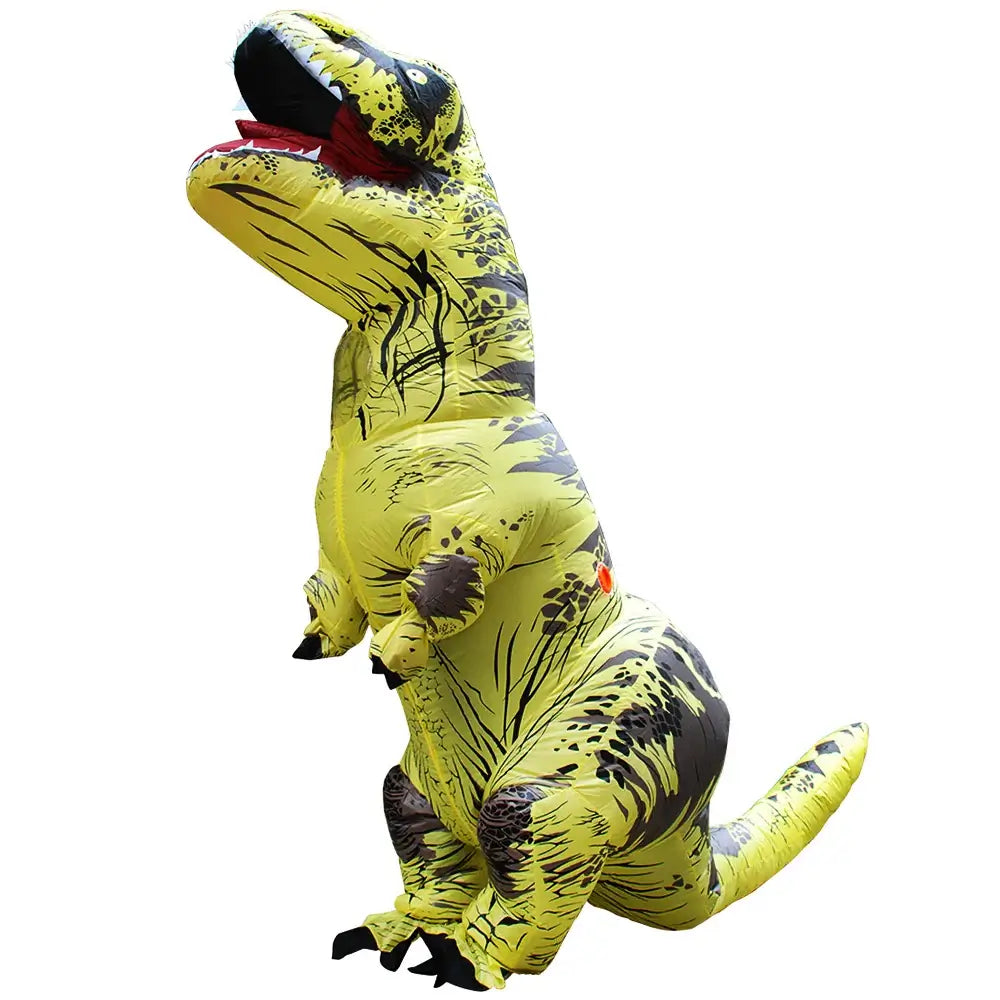 Inflatable T-Rex Dinosaur Costume for Adults and Kids, Perfect for Halloween, Cosplay, and Parties, Durable Polyester Design