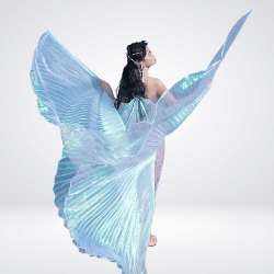 holographic angel wings
