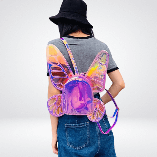 butterfly holographic backpack