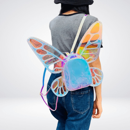 butterfly holographic backpack