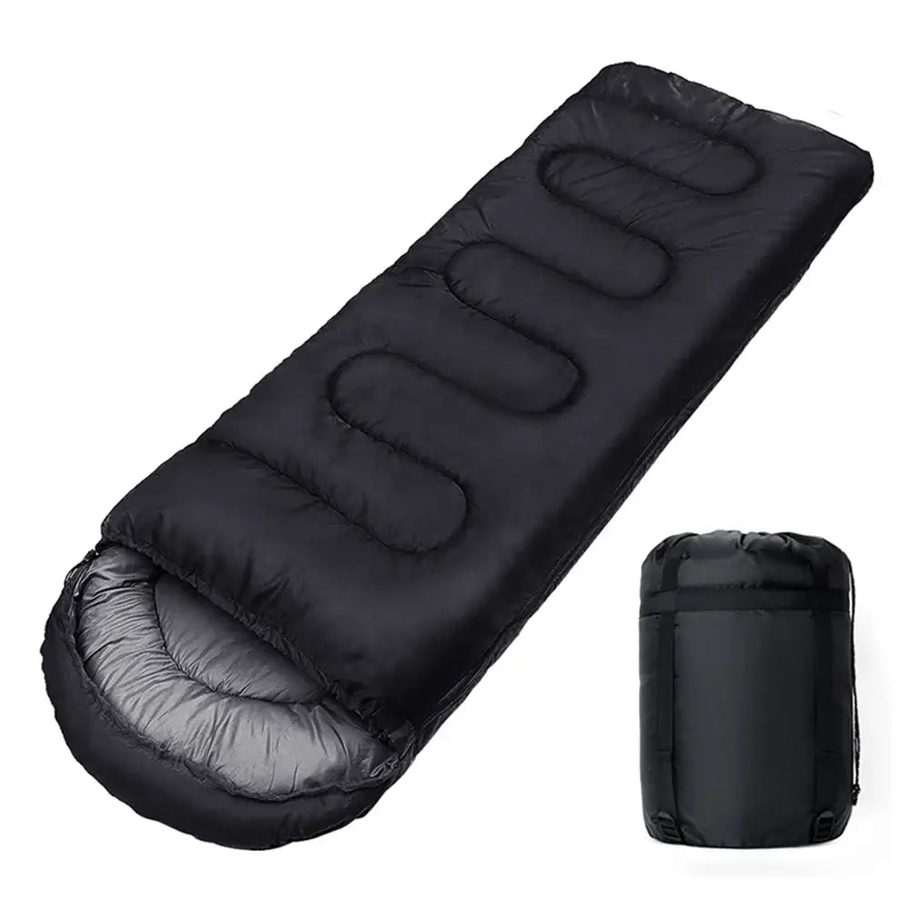 Ultralight 4-season waterproof camping sleeping bag with compact design, ideal for hiking and backpacking.