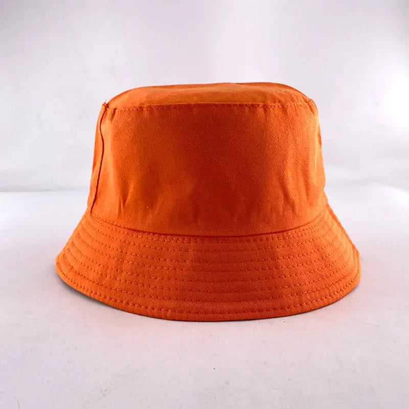 Orange bucket hat with LED glow for beach parties and events, lightweight and stylish for men and women.