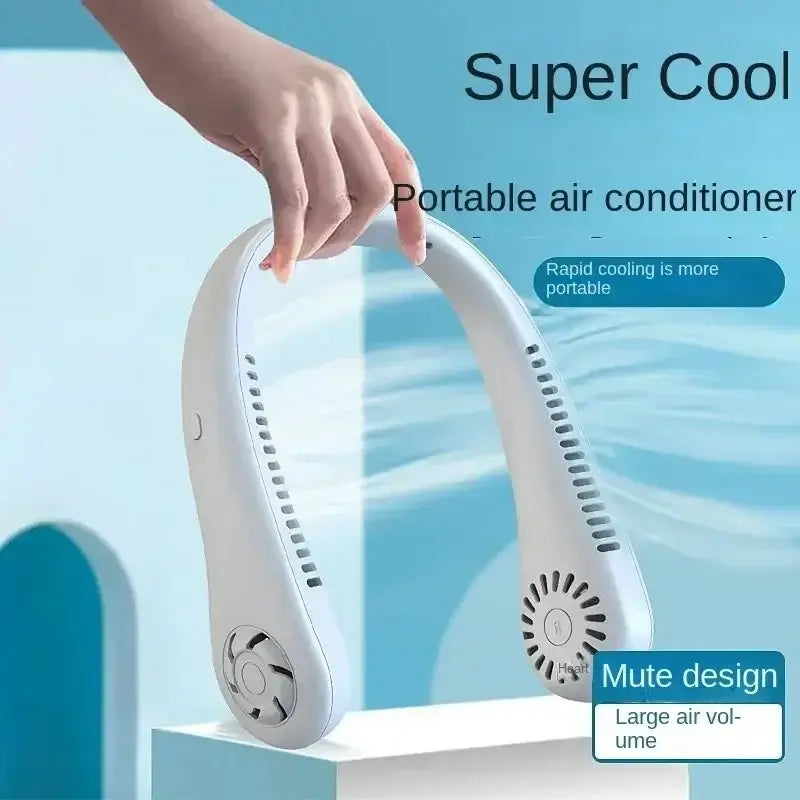 Ventilador de cuello: refrigerador recargable de 3 velocidades para mayor comodidad en fiestas, festivales y raves🍄