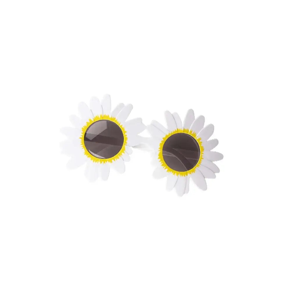 Festival Daisy Sunglasses with sunflower design, lightweight and UV400 protective, perfect for parties and summer gatherings.