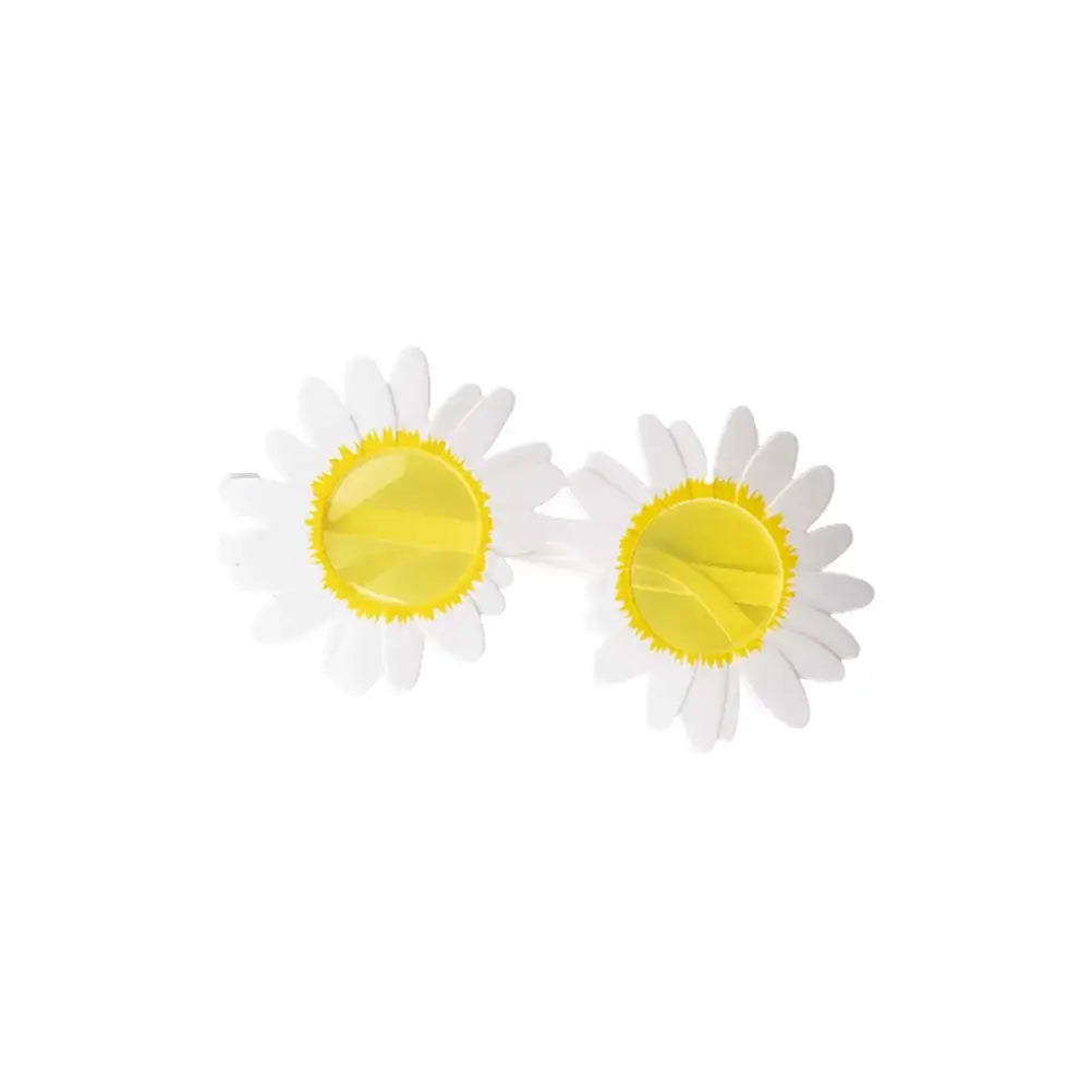 Festival Daisy Sunglasses with sunflower design, perfect for parties and festivals, featuring UV400 lenses and lightweight comfort.