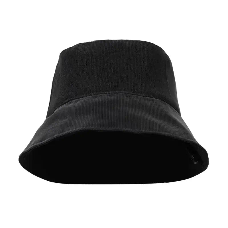 Black LED Fiber Optic Bucket Hat with Color-Changing Glow for Festivals and Raves