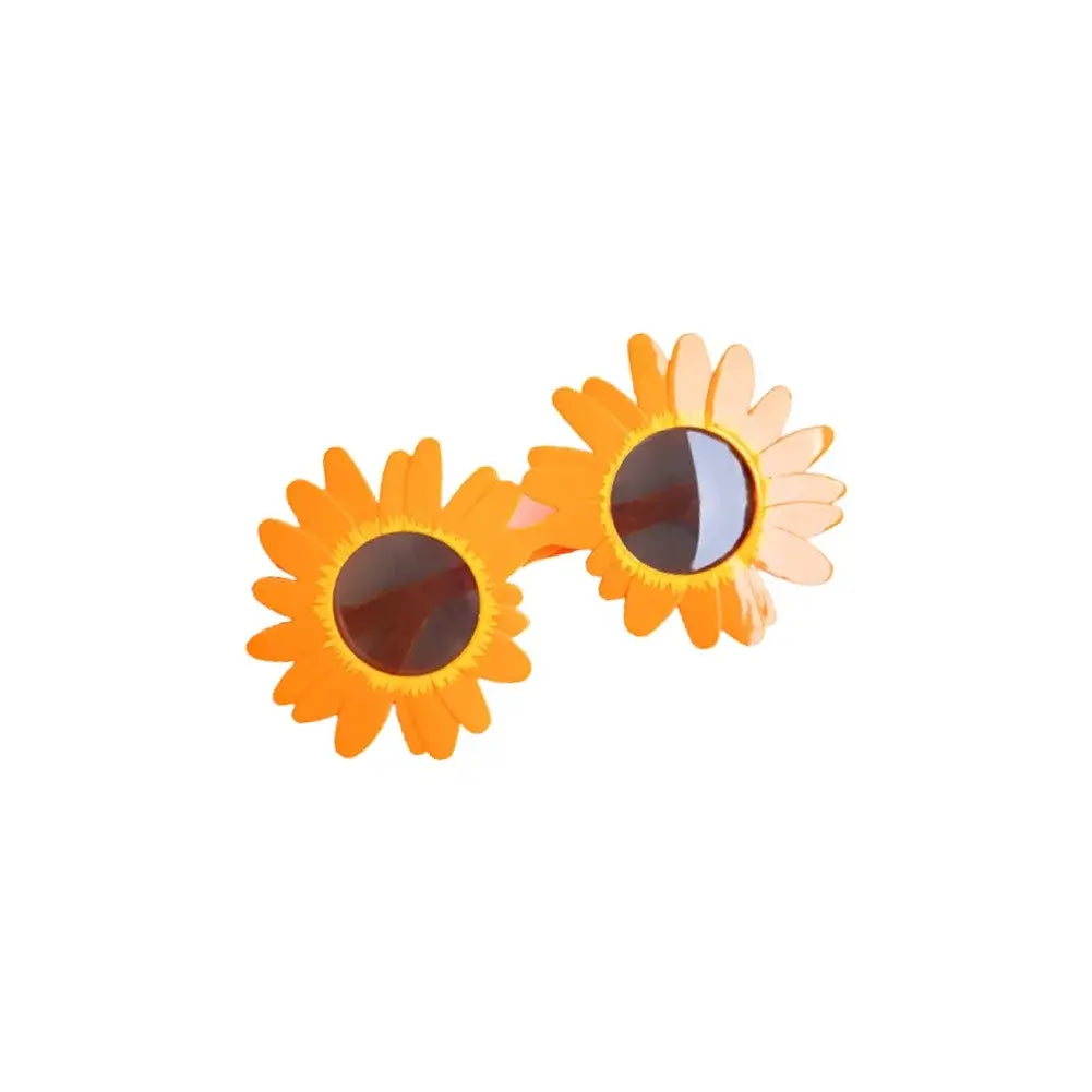 Festival Daisy Sunglasses with sunflower design for parties, lightweight and durable, UV400 lenses for sun protection