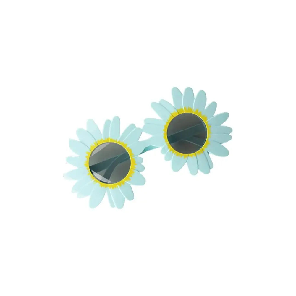 Festival Daisy Sunglasses with sunflower design, perfect for parties and summer gatherings. Lightweight, UV400 protection.