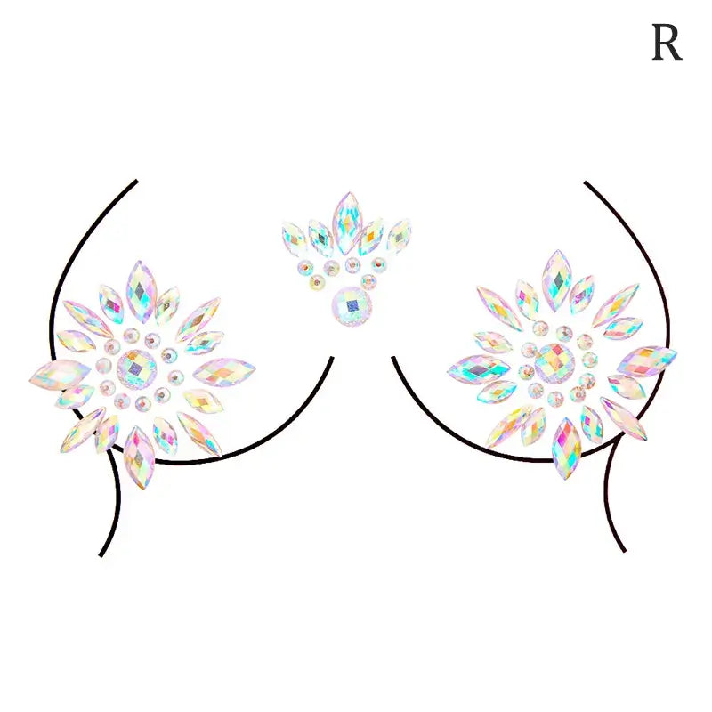 crystal nipple pasties