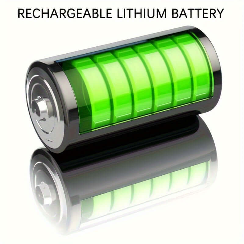 Green rechargeable lithium battery for lanterns and outdoor gear.