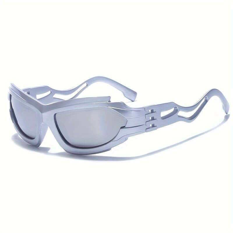 Y2K Steampunk Fashion Glasses with Decorative AC Lenses for Rave Parties and Stage Accessories