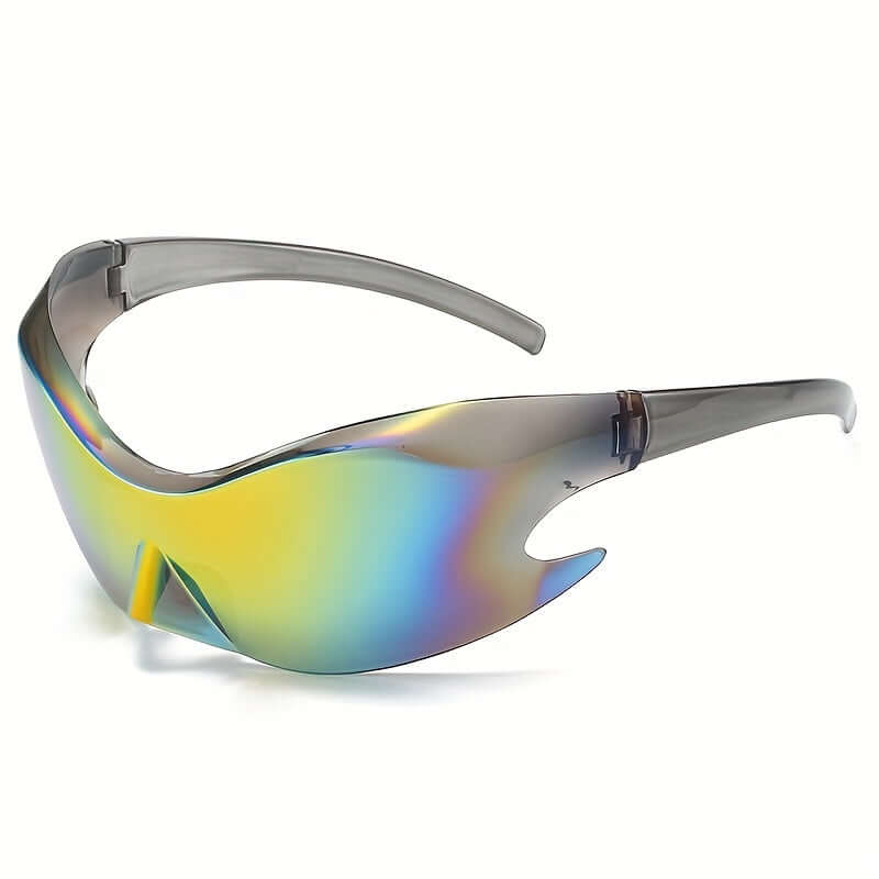 Trendy oversized Y2K rave sunglasses with gradient polycarbonate lenses and durable frame for sports and casual outings