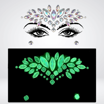 Festival Gems on Face