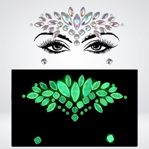 Festival Gems on Face