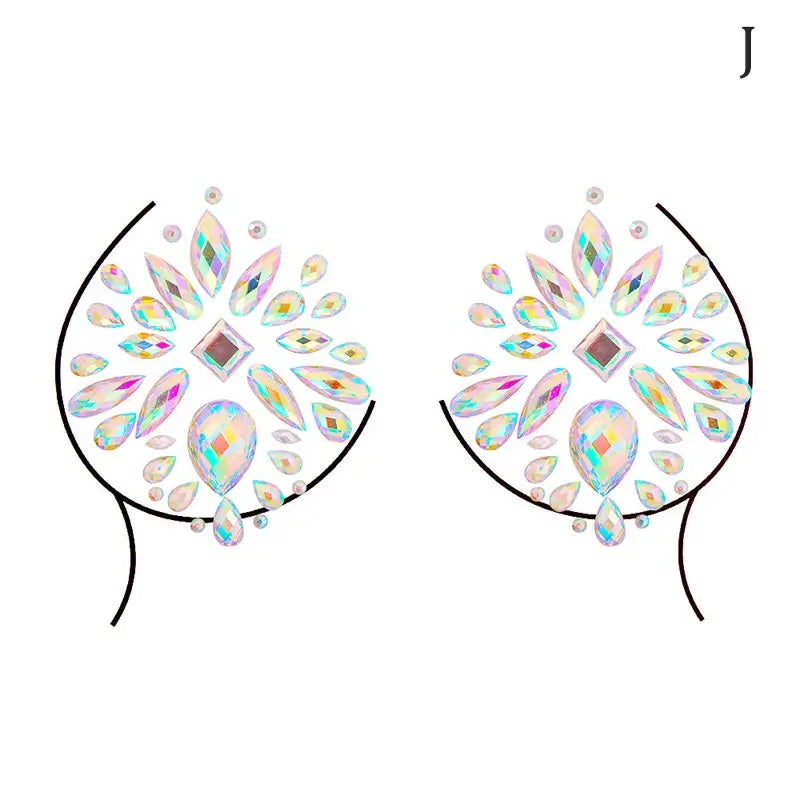 rhinestone nipple pasties